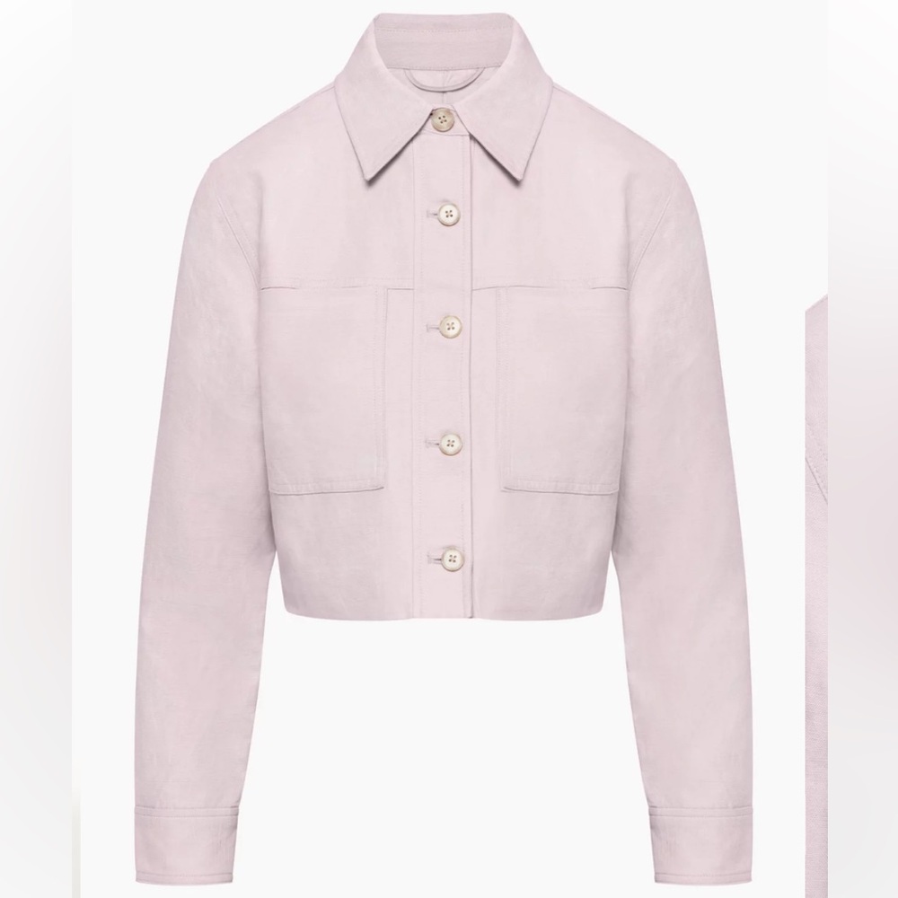 Aritzia Wilfred Linen Little Cropped Jacket